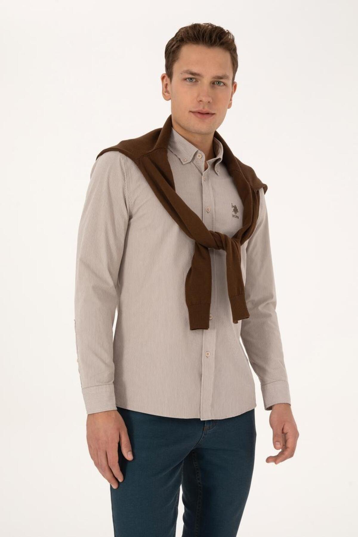 U.S Polo Assn. Erkek Dokuma Gömlek — رنگارنگ 2235985 — تصویر 4 از 4