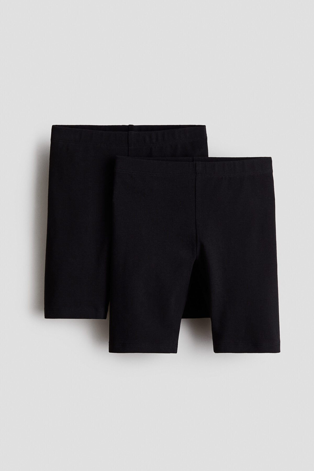 شلوار استرچ کوتاه نخی بسته ۲ عددی اچ اند ام شلوارک برمودا H&M