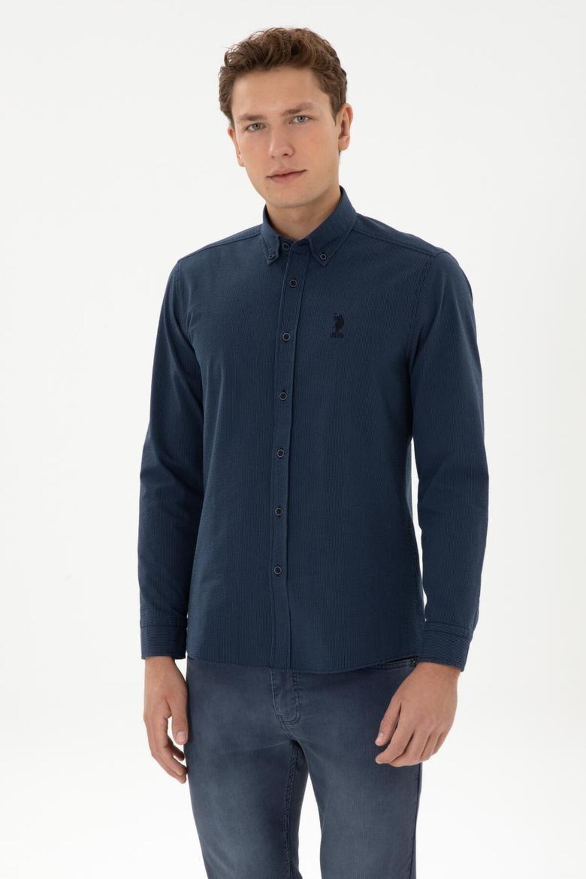 U.S Polo Assn. Erkek Dokuma Gömlek — رنگارنگ 2235985 — تصویر 2 از 4