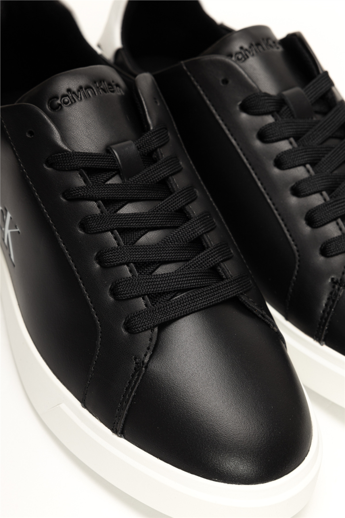 Calvin Klein Low Pro Cup Laceup Lth Moire Kadın Sneaker Siyah görsel 5