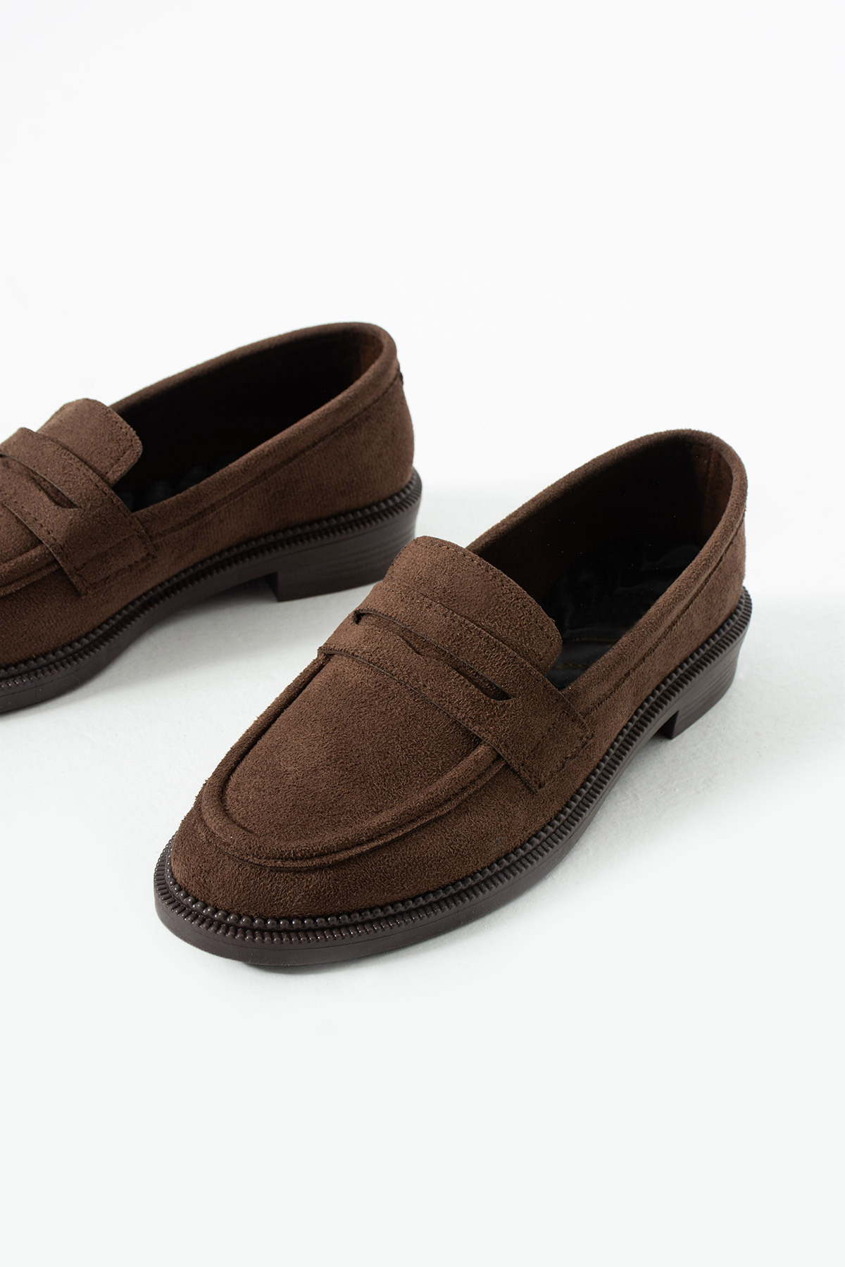 DUXAL SHOES Marlena Kadın Şık Günlük Süet Loafer Ayakkabı görsel 7