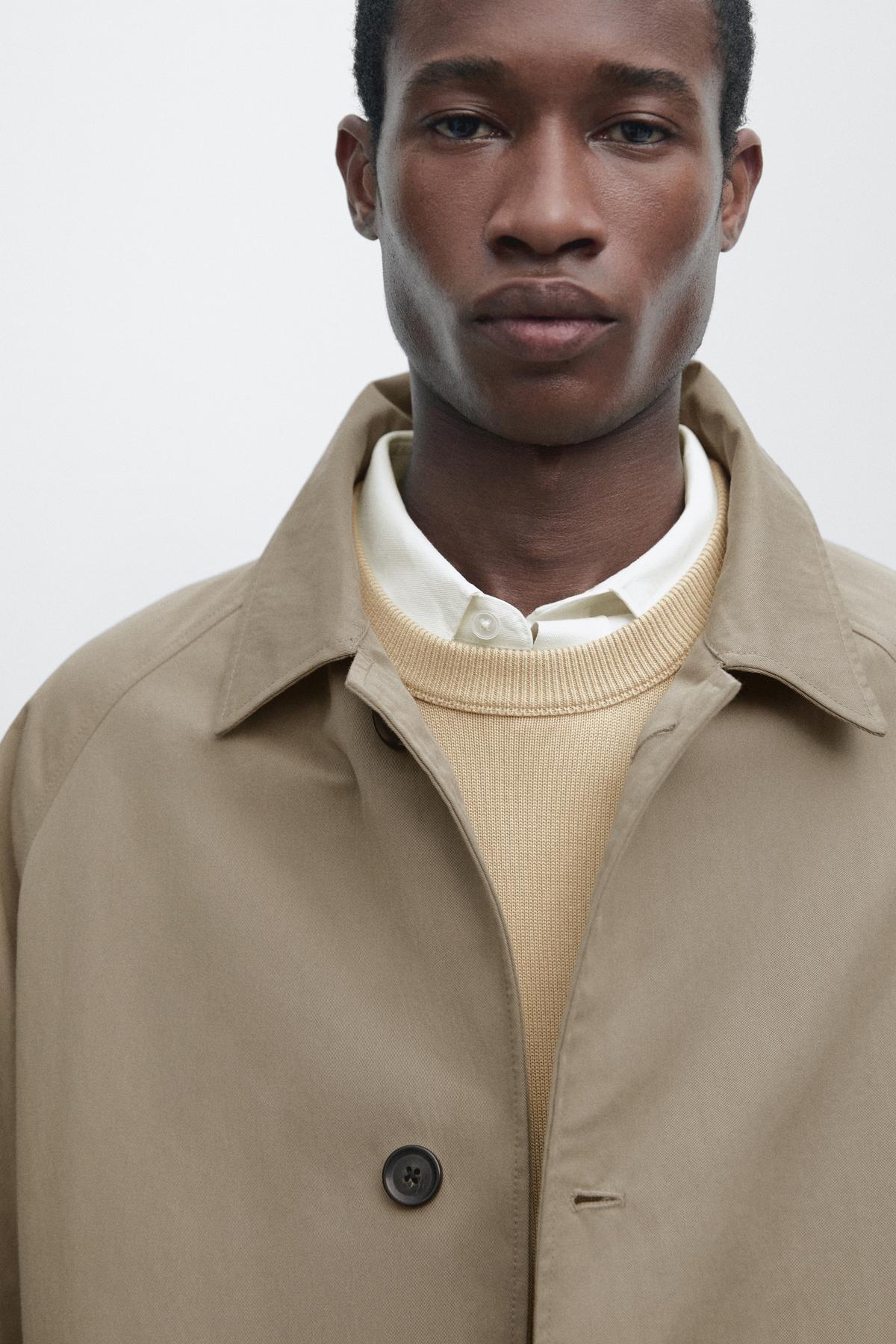 Massimo Dutti  Katlı yaka hafif trençkot - Görsel 4