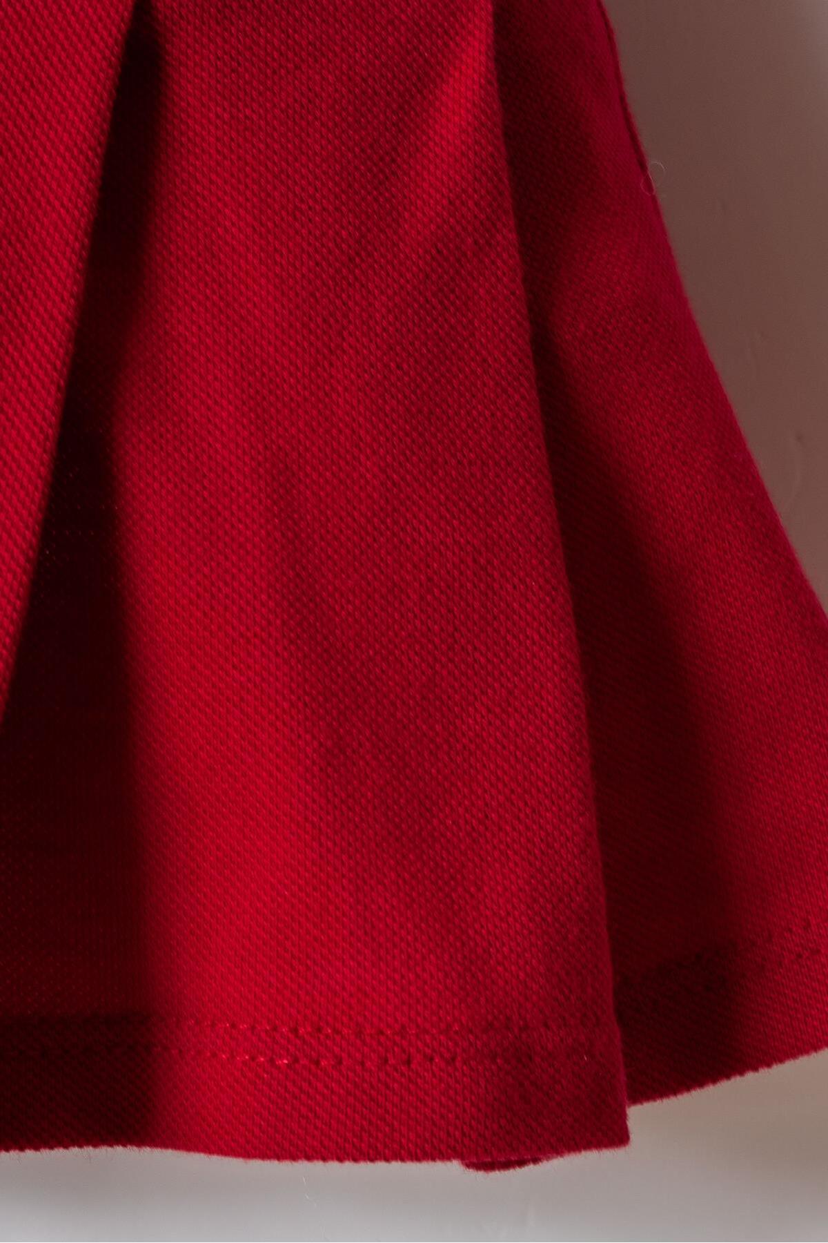 U.S. Polo Assn. Kız Bebek Kolsuz Polo Yaka Pike Elbise %100 Pamuk fotoğrafı 3 (önizleme)