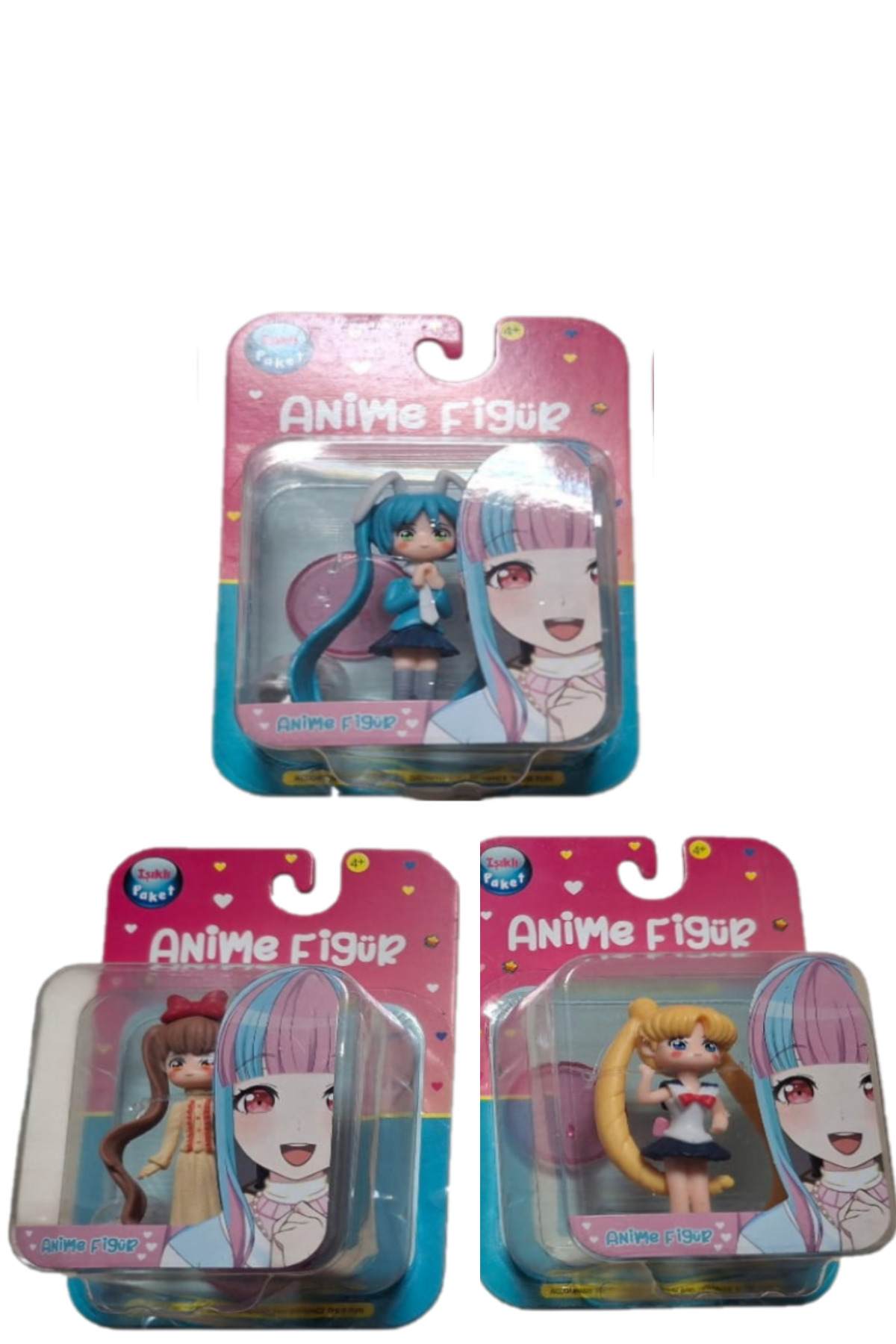 Pofika Anime Fiğür Minişler Fiğür Oyuncak+Işık Topulu 1 adet