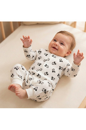 Süpermini Sevimli Panda Manşetli Bebek Tulum – %100 Pamuk, Yumuşak ve Konforl...