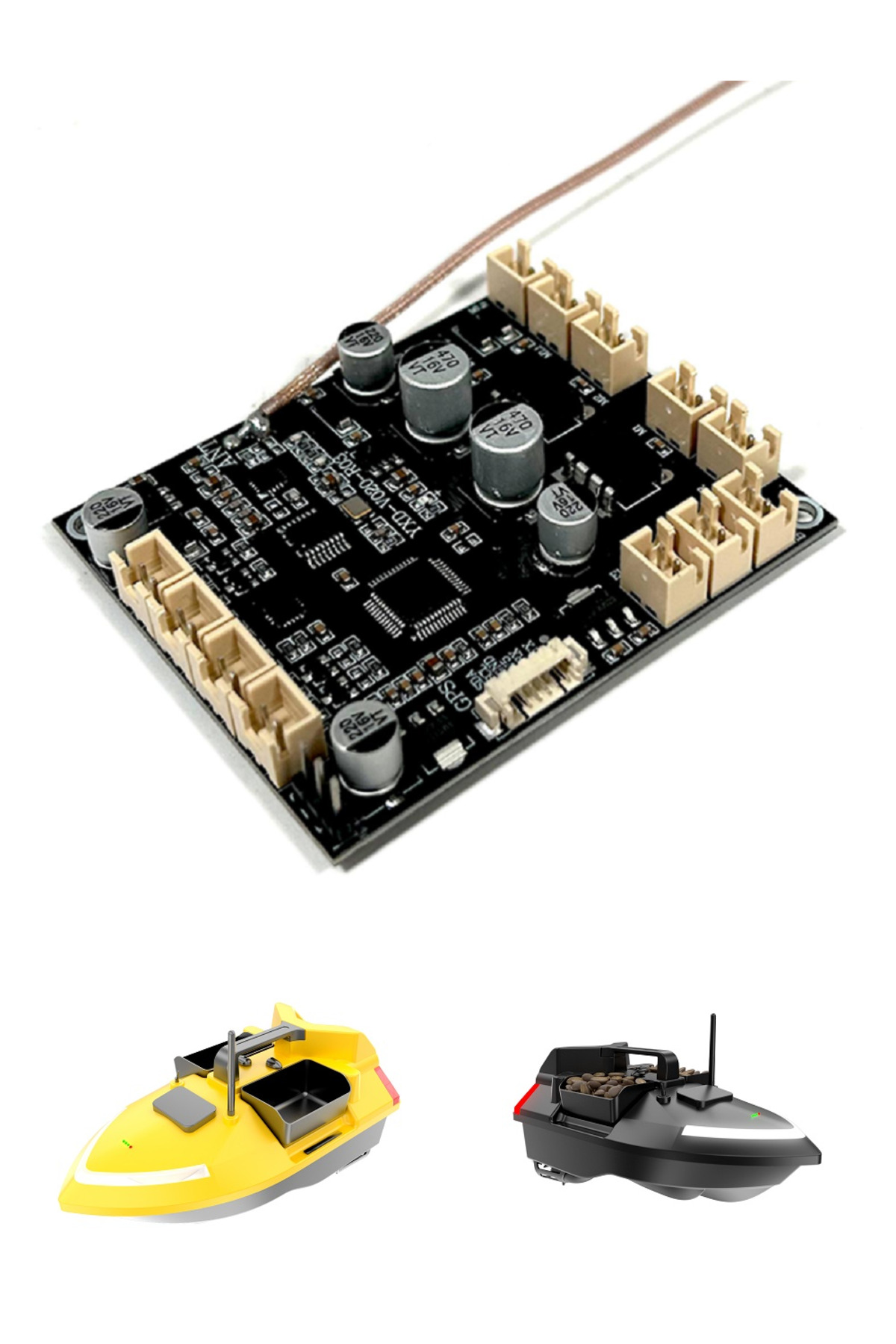 HobbyRcModels Flytec V020 500M GPS'li, Balık Yemleme Botu Devre