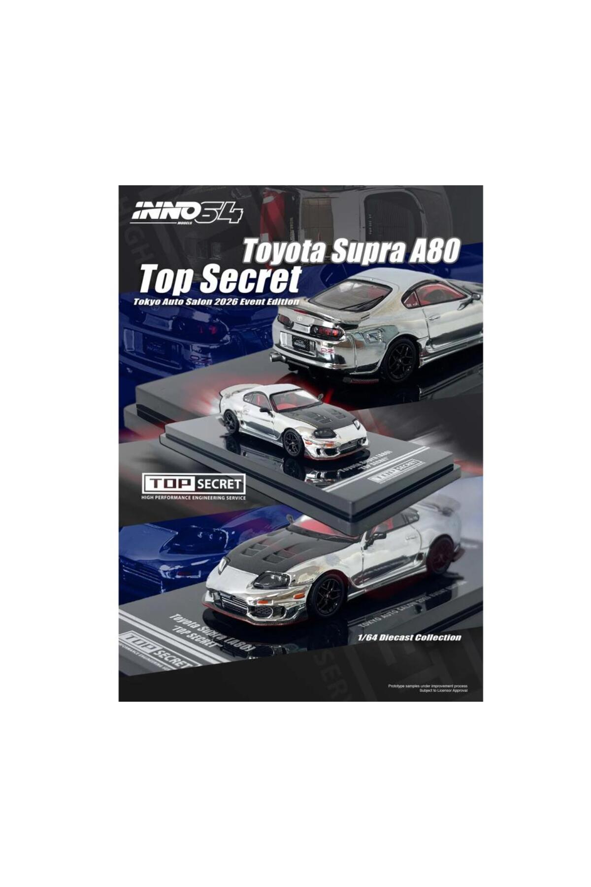 Inno 64 Models Inno64 Toyota Supra A80 Top Secret 1/64 Model Araba