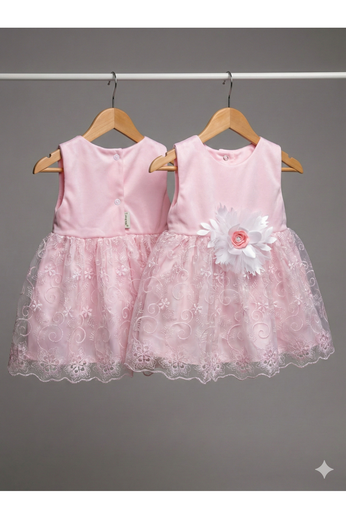 Momivi Kids Kız Bebek Çiçek Detaylı Dantelli Mevlüt Elbisesi Bandanalı ve Ayakkabılı 4'lü Takım fotoğrafı 2 (önizleme)