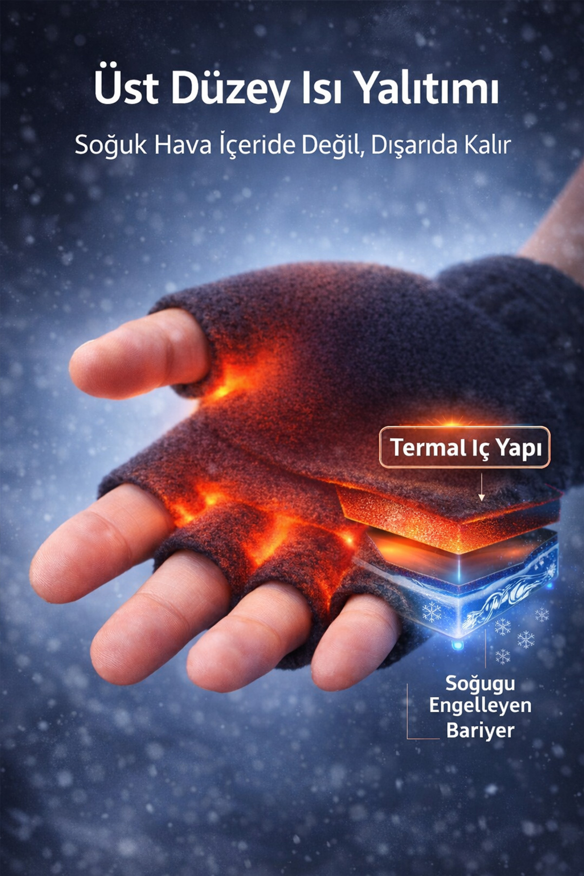 Omotasarım Büyülü Bebek Unisex Polar Kesik Eldiven fotoğrafı 6 (önizleme)
