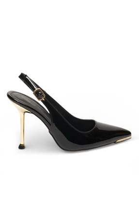 Demashoes Rugan Stiletto Konforlu Günlük ve Özel Günler Için Topuk ve Taş Tas...