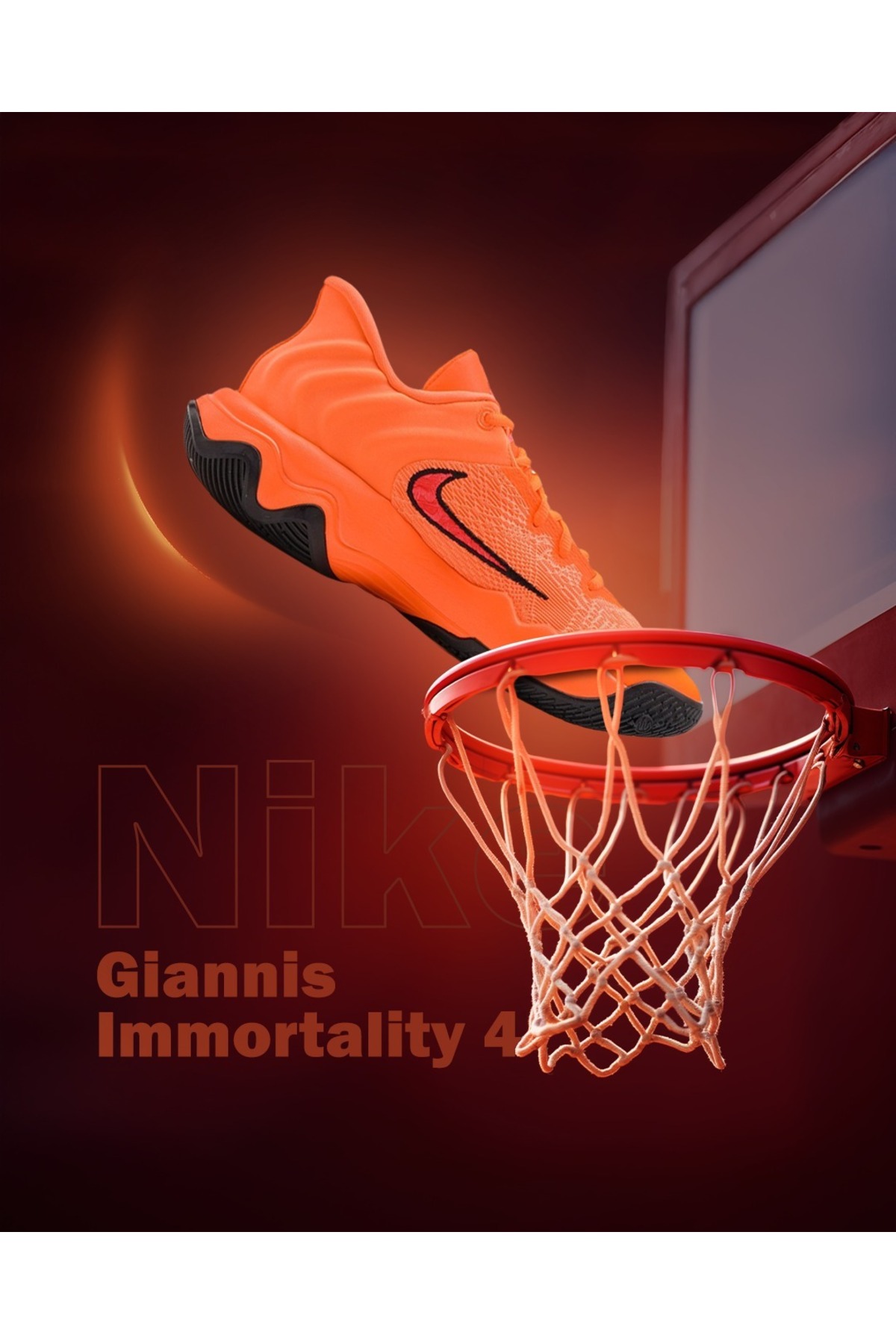 Nike Giannis Immortality 4 Erkek Basketbol Ayakkabısı (DarKalıp 1 Beden Büyük Alınız) görsel 5