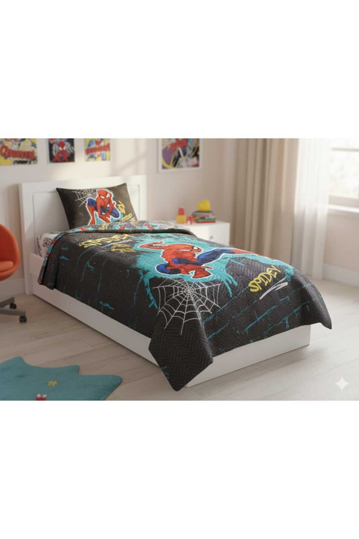 AKG Özdilek Marvel Örümcek Adam Spidey Kapitoneli Nevresim Takımı