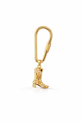 Sanlore Altın Renk kovboy Çizmesi Taşlı Charm Kolye Ucu – Kolyelere Takılabil...