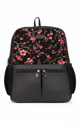woys Laptop Bölmeli Desenli Kadın Sırt Çantası - Su Geçirmez Kumaş - 2 YIL GA...