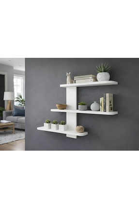 BİDOLAP MODERN DUVAR RAFI - DUVARA MONTE RAF - SALON ve ANTRE RAFI - ÇOK AMAÇ...