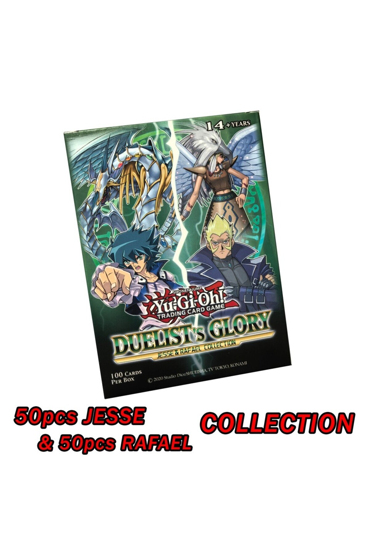 Choice 3 Jesse Rafael 100pcs Yu Gi Oh Anime Style Cards Blue Eyes Dark ...