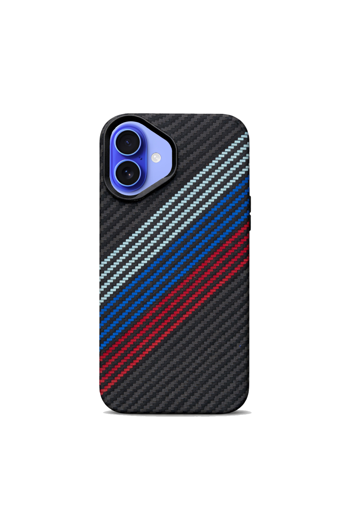 Apple iPhone 16 ile Uyumlu MagSafe Şarj Özellikli İnce Yapılı Karbon Kevlar Kılıf - Siyah