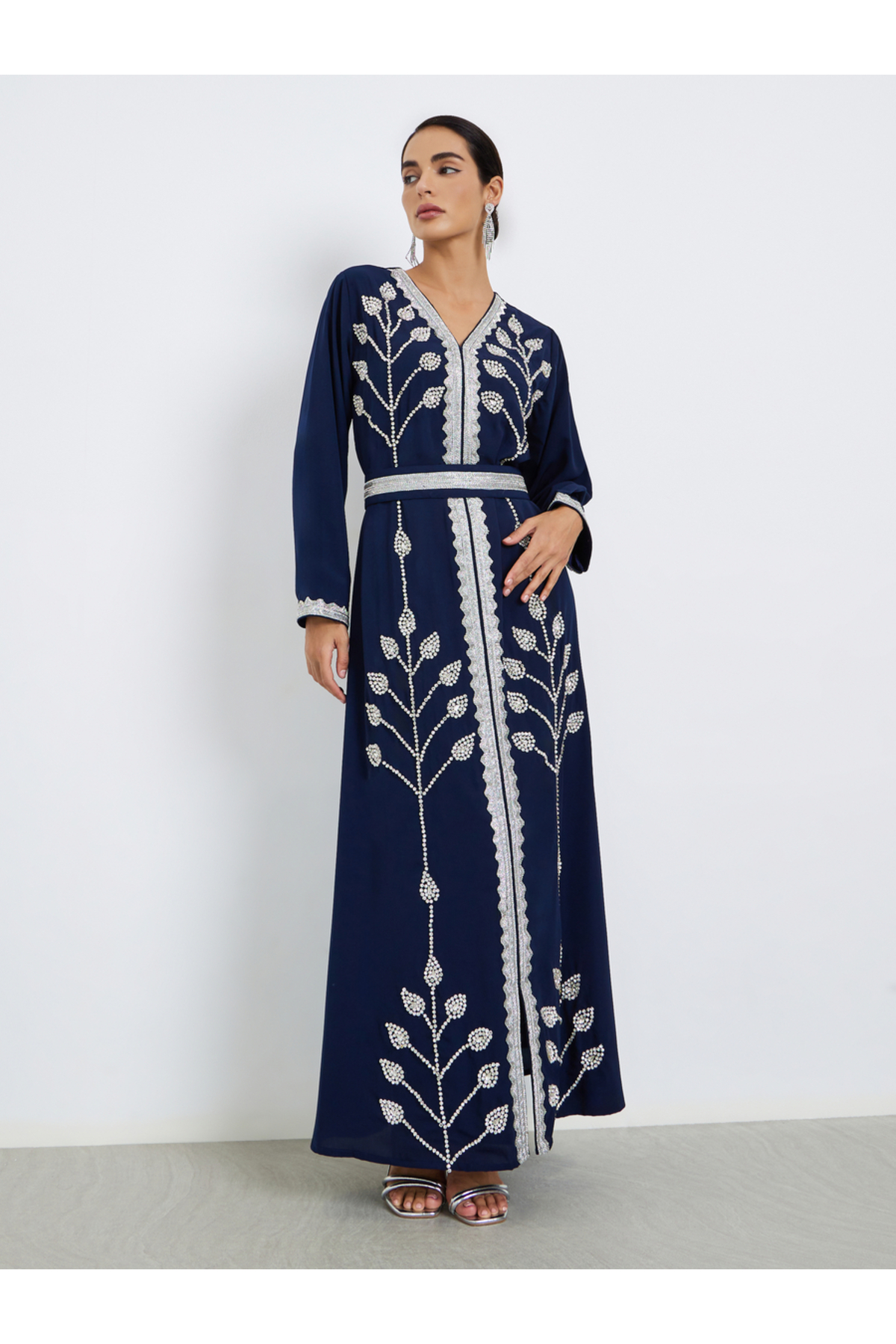 جلابيات نسائية مزينة حزام ربط