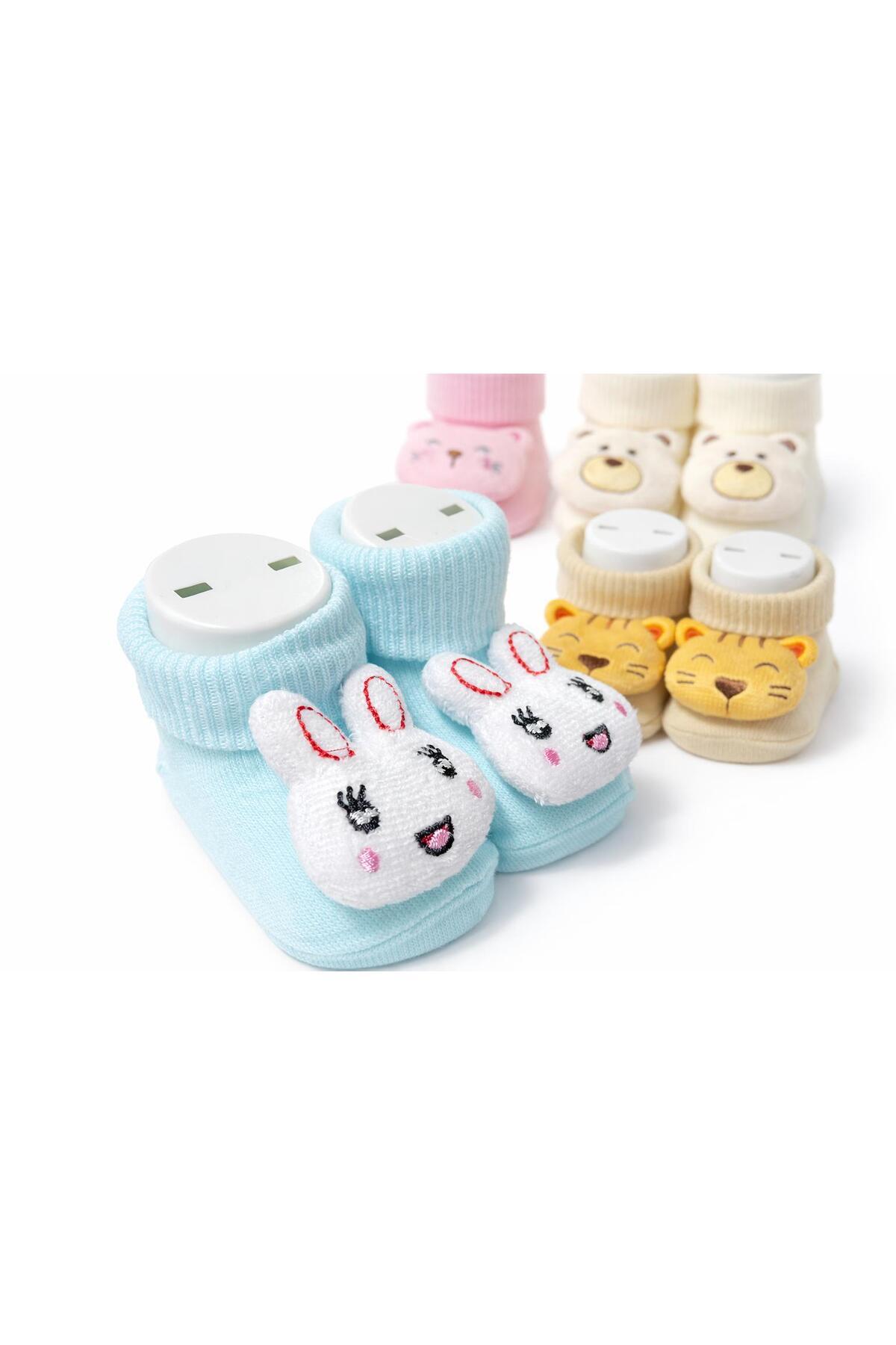 Akface 5 ÇİFT Oyuncaklı Yenidoğan kız Bebek Çorabı 0-6 Ay ( manken ayak dahil değildir) fotoğrafı 4 (önizleme)