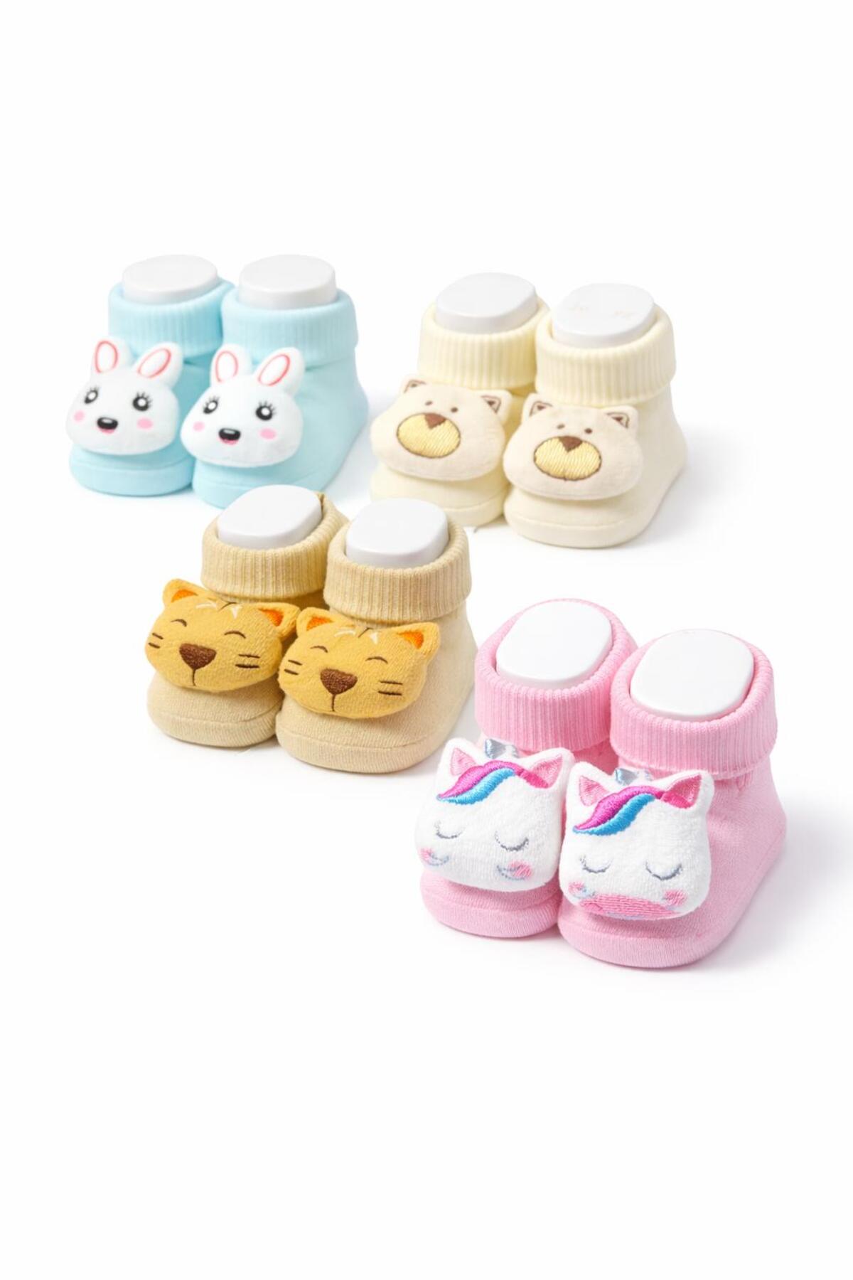 Akface 5 ÇİFT Oyuncaklı Yenidoğan kız Bebek Çorabı 0-6 Ay ( manken ayak dahil değildir) fotoğrafı 3 (önizleme)