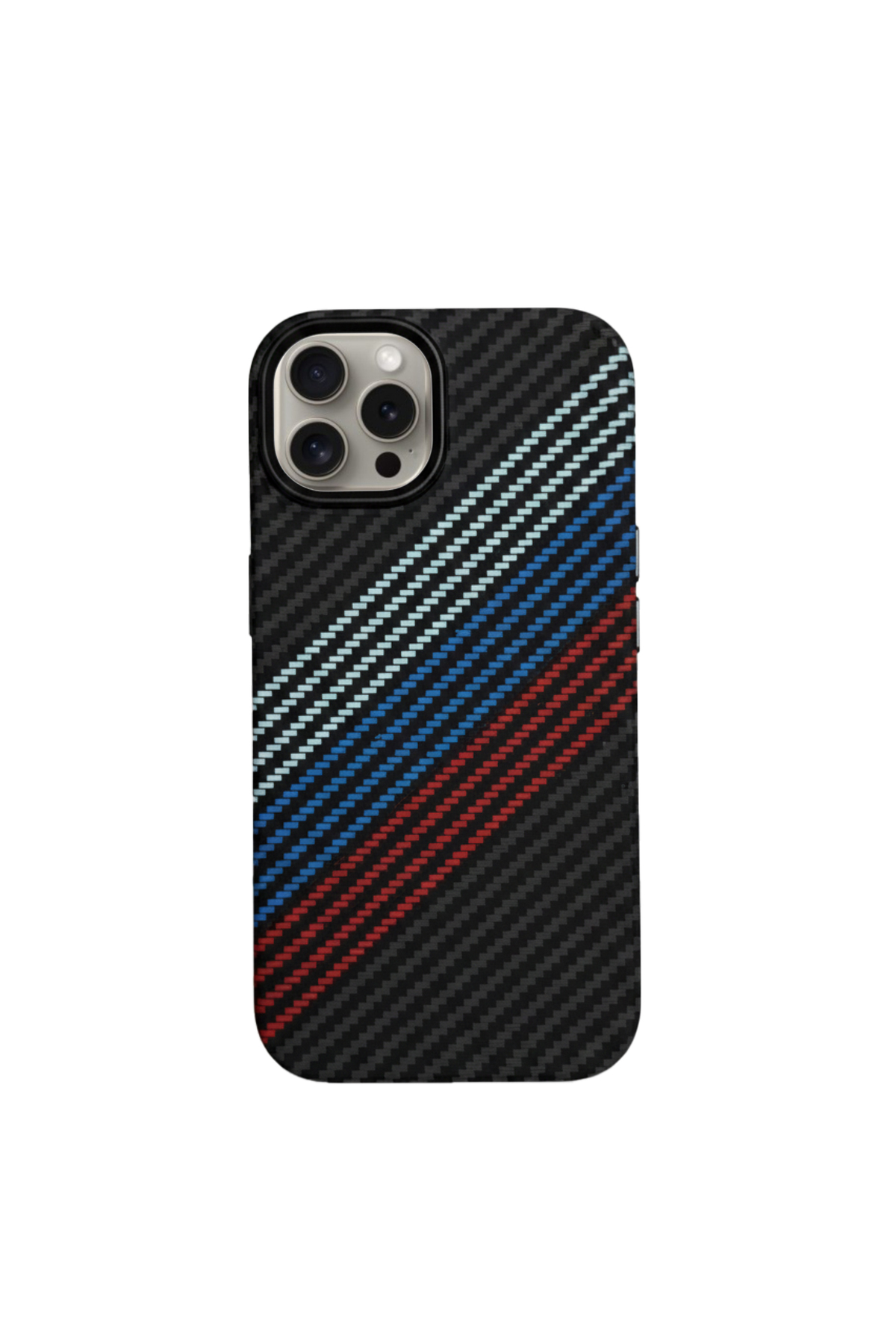 Apple iPhone 15 Pro ile Uyumlu MagSafe Şarj Özellikli İnce Yapılı Karbon Kevlar Kılıf - Siyah
