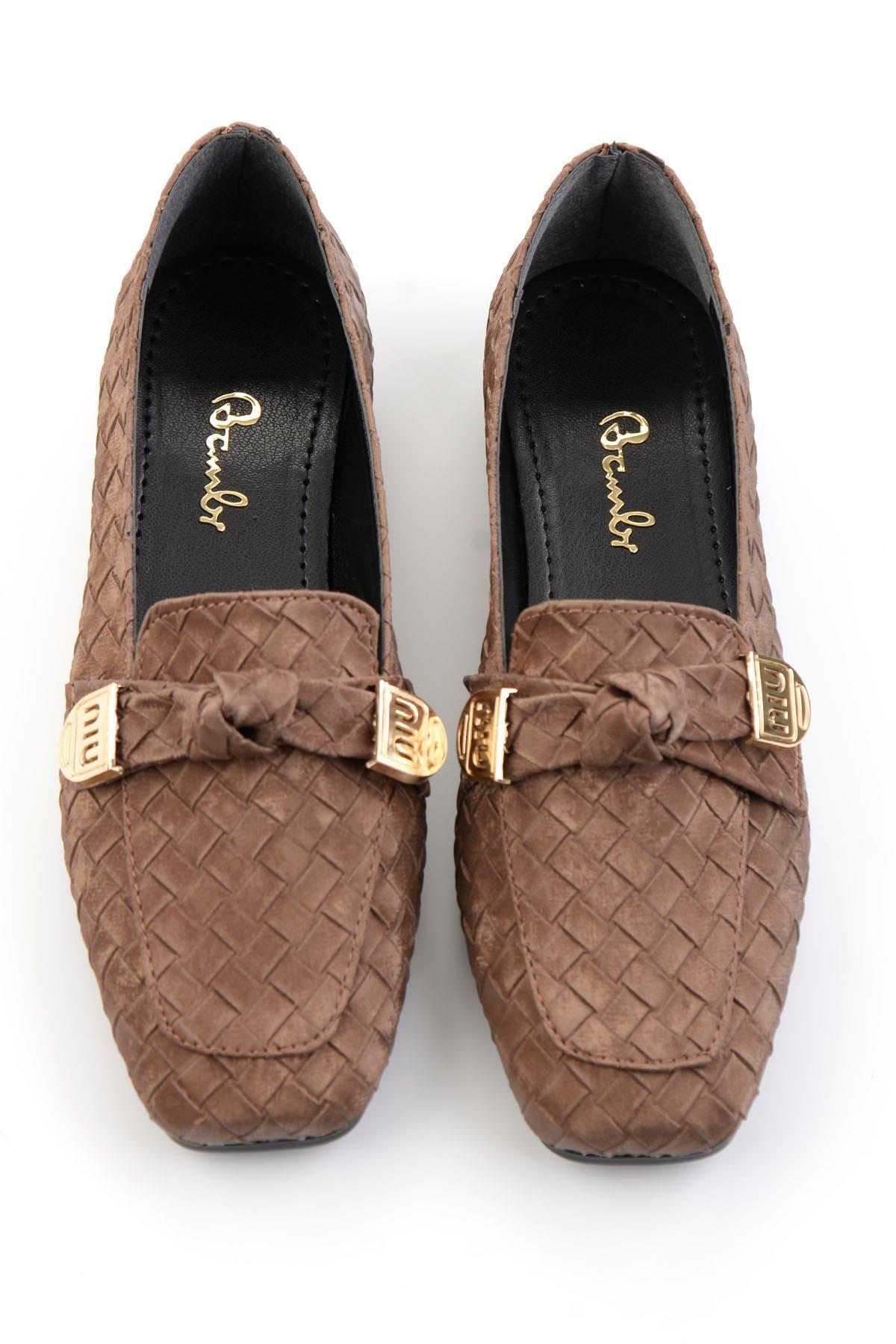 Bambi Kahve Kadın Loafer Ayakkabı K01641022471 görsel 5