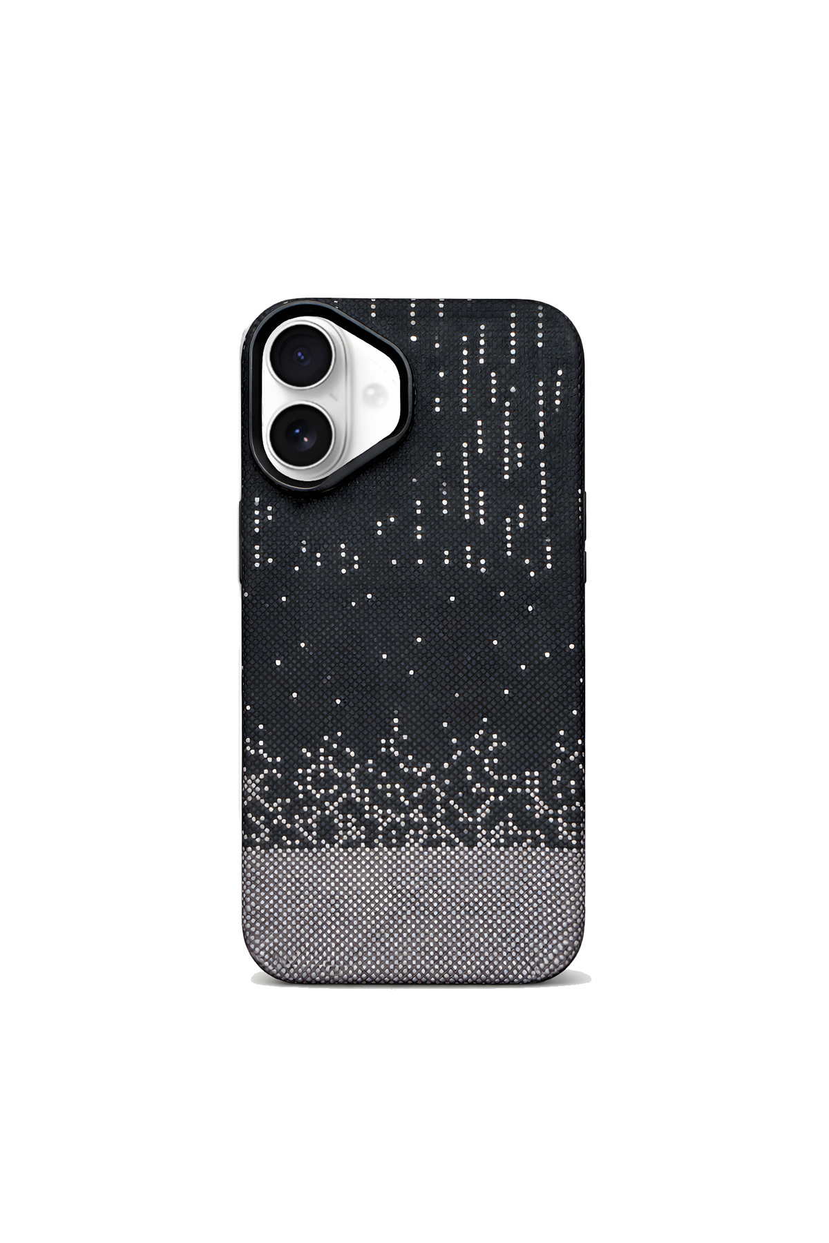 Apple iPhone 17 ile Uyumlu MagSafe Şarj Özellikli İnce Yapılı Karbon Kevlar Kılıf - Beyaz