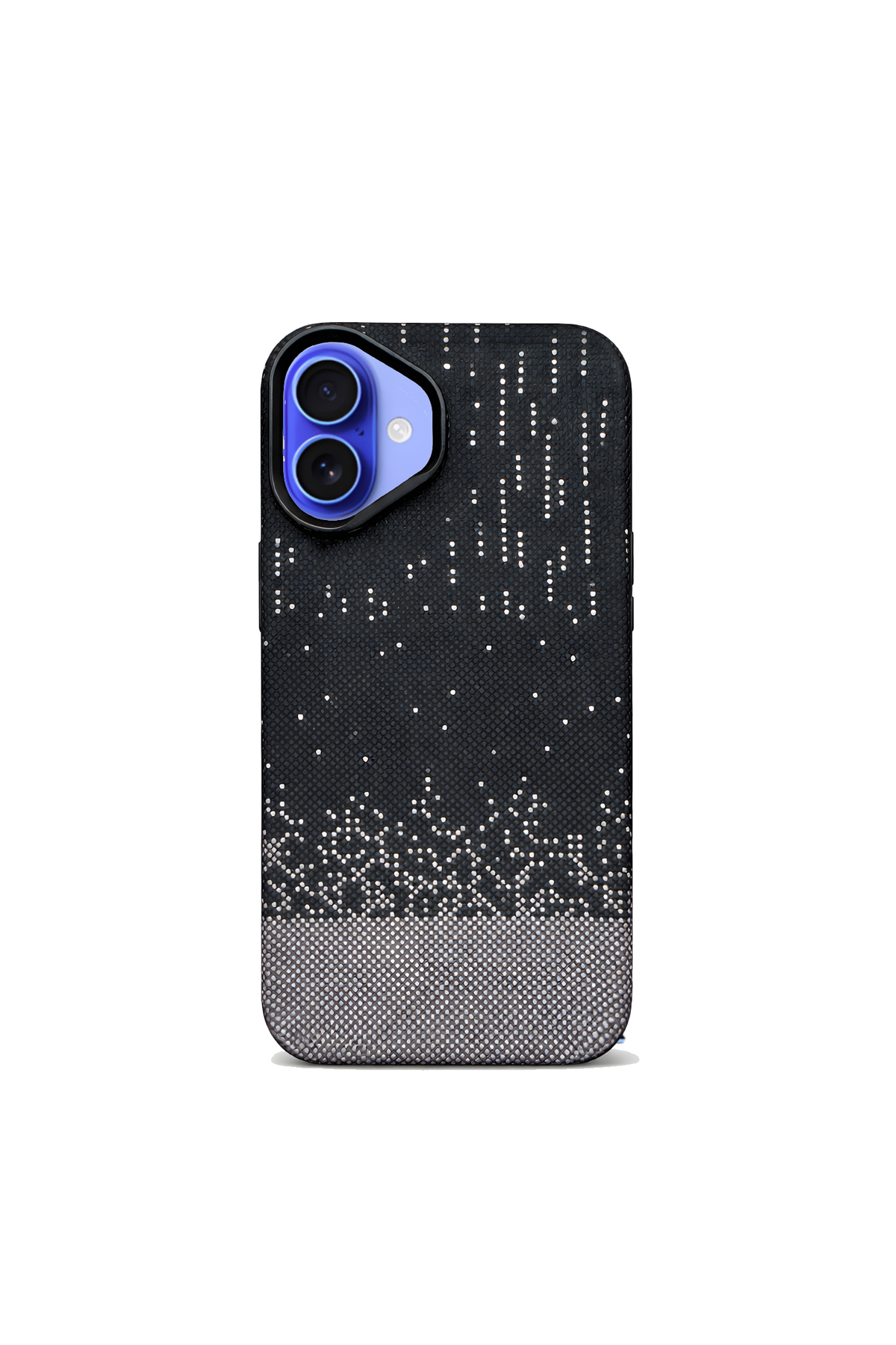 Apple iPhone 16 ile Uyumlu MagSafe Şarj Özellikli İnce Yapılı Karbon Kevlar Kılıf - Beyaz