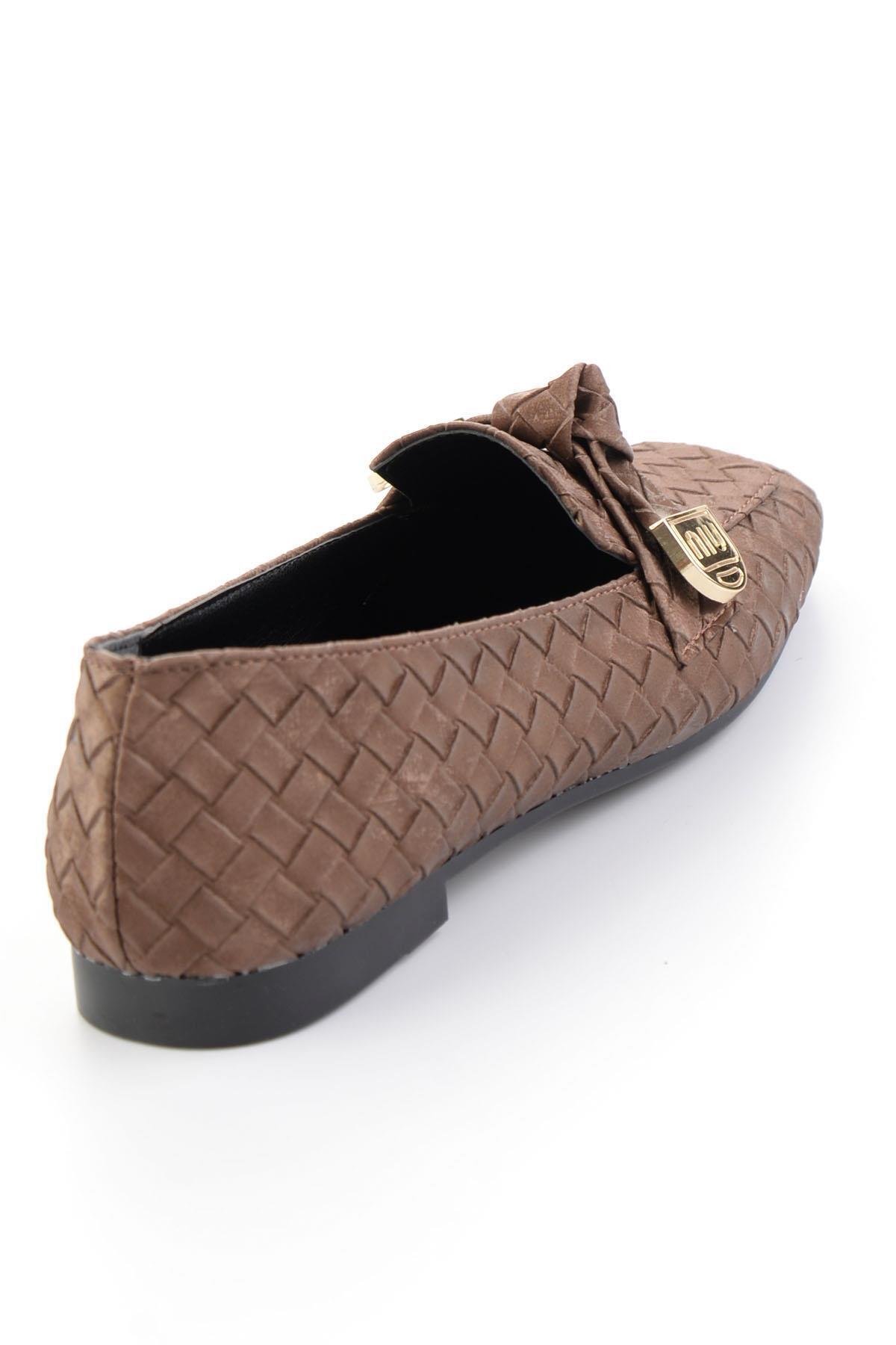 Bambi Kahve Kadın Loafer Ayakkabı K01641022471 görsel 4