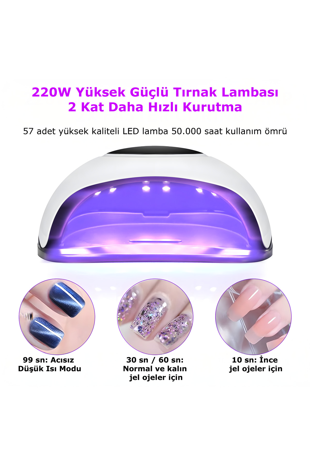 idragon Sun X9 220W UV LED Tırnak Kurutucu Lamba – Dijital Ekranlı