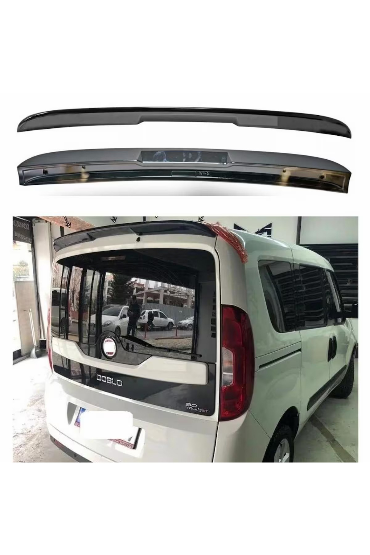 Fiat Doblo 2011-2023 Piano Black Spoiler