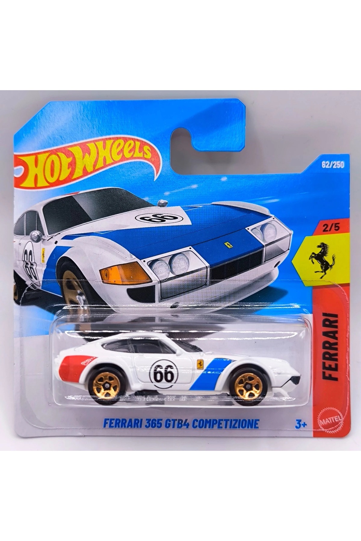 HOT WHEELS Ferrari 365 GTB4 Competizione Beyaz 2/5 62/250 fotoğrafı 2 (önizleme)