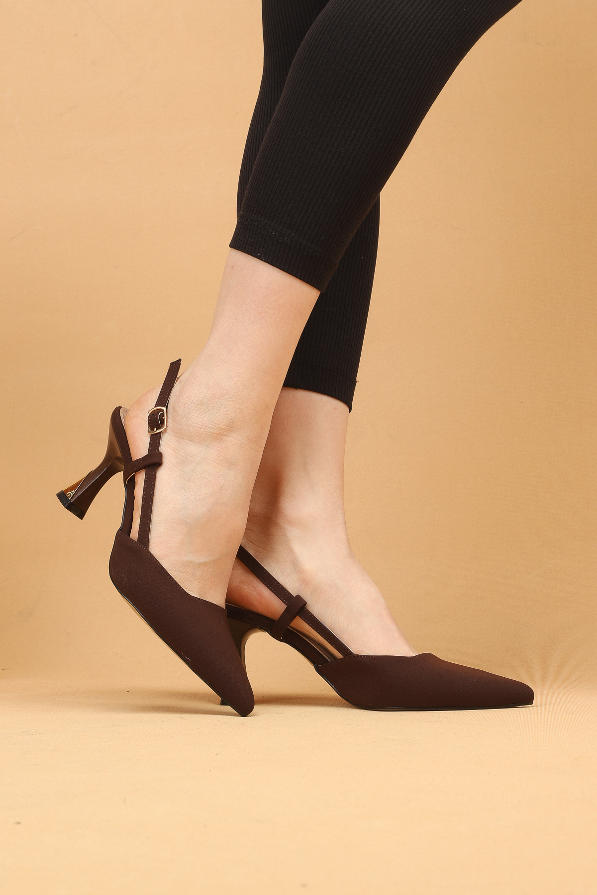 Nilsa Shoes  Kadın İnce Topuklu Saten Abiye Ayakkabı Topuklu Ayakkabı - Görsel 2