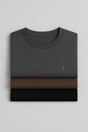 COMBİNE MİCHAİL Erkek Relaxed Fit Bisiklet Yaka 3 Lü Tişört