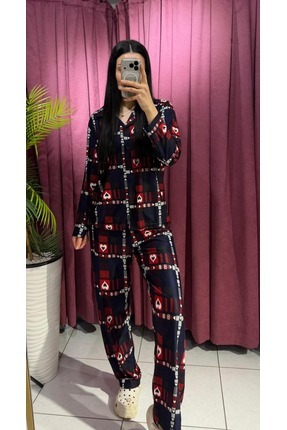 inci bayan giyim süet pijama takımı