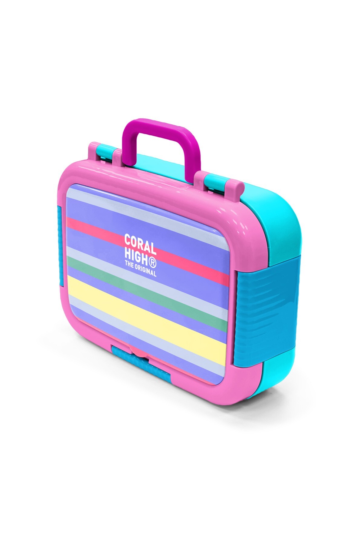 Coral High Kids Milka Gri Sarı Çizgi Desenli Paslanmaz Çelik