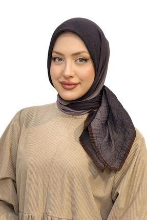 levamor eşarp şal LEVAMOR Müslin Degrade Geçişli Biye Detaylı Kaymaz Dokulu K...