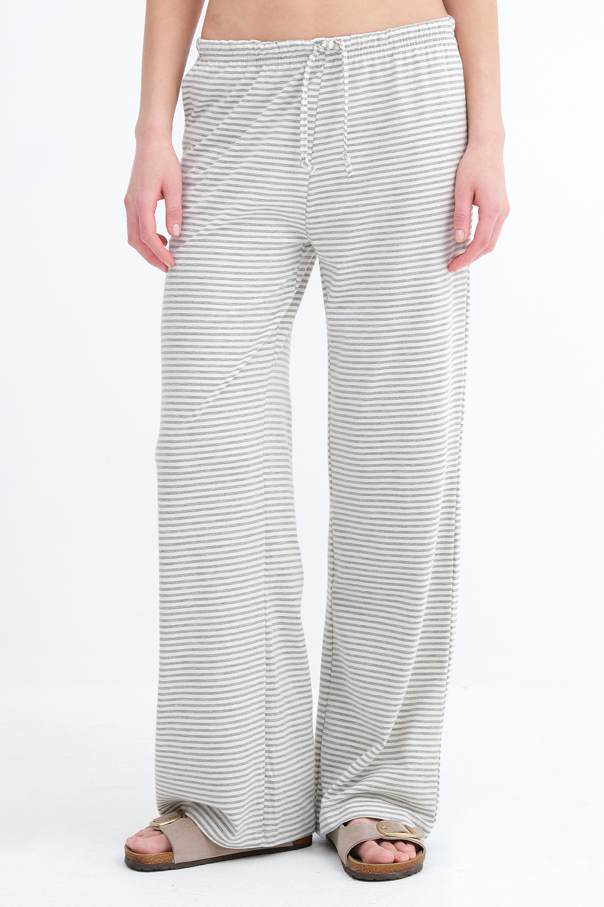 Addax Çizgili Wide Leg Eşofman EŞF10558 görsel 2