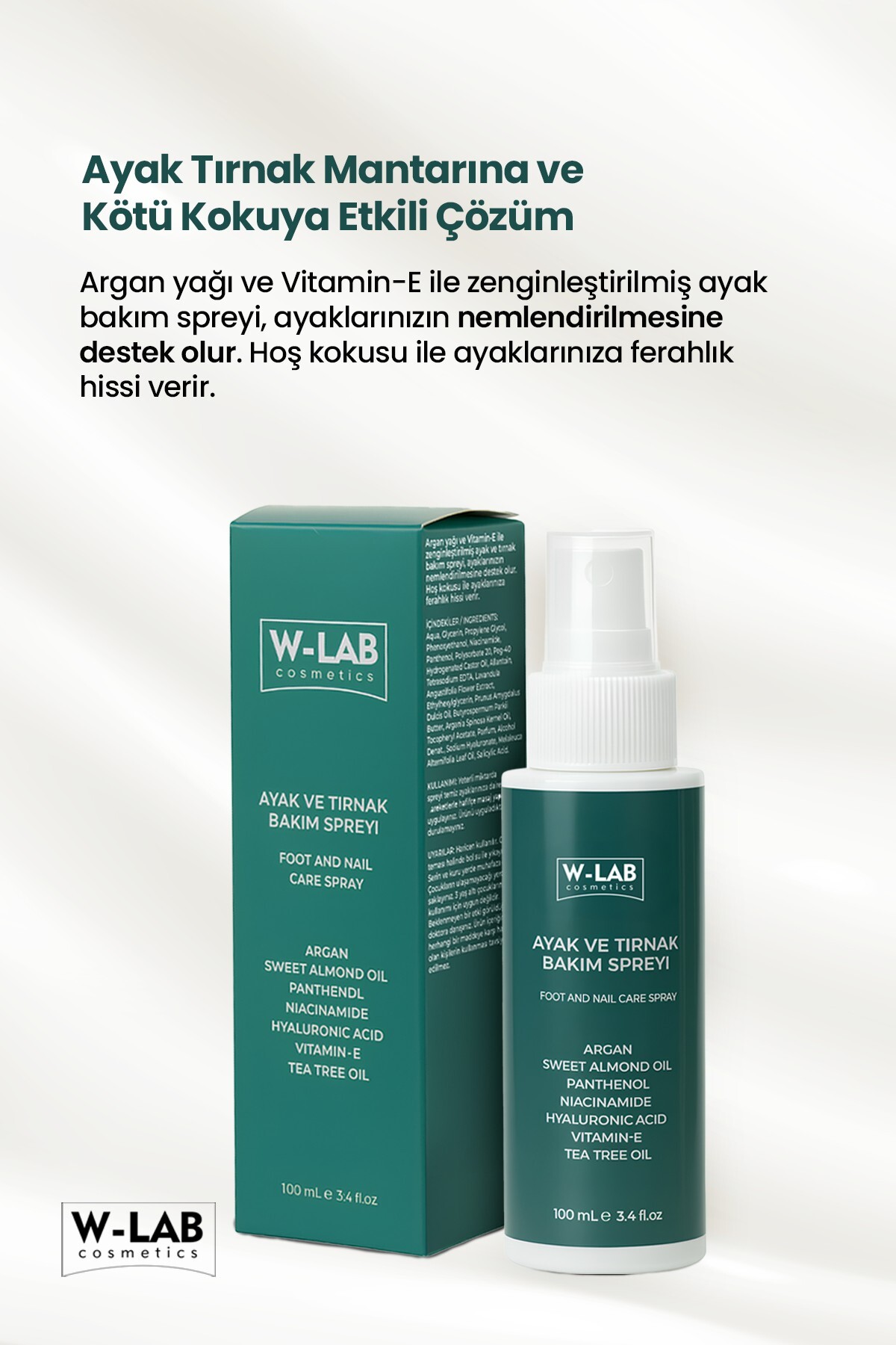 Ayak Topuk Bakım Kremi 100 ML ve Ayak Tırnak Bakım Spreyi 100 Ml — WLAB-U-342 — تصویر 2 از 5