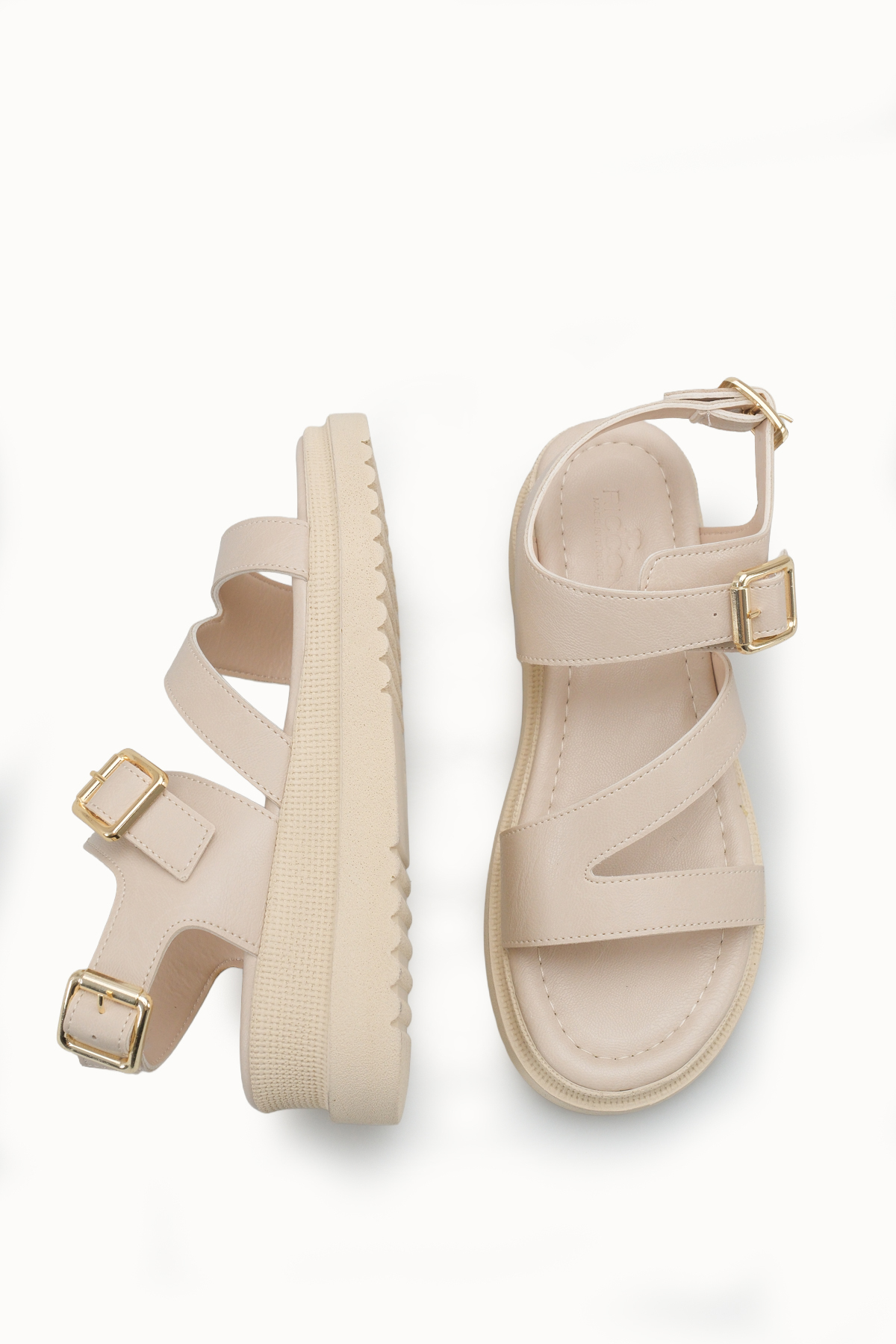 Riccon  Kadın Sandalet 0012808 Bej - Görsel 5