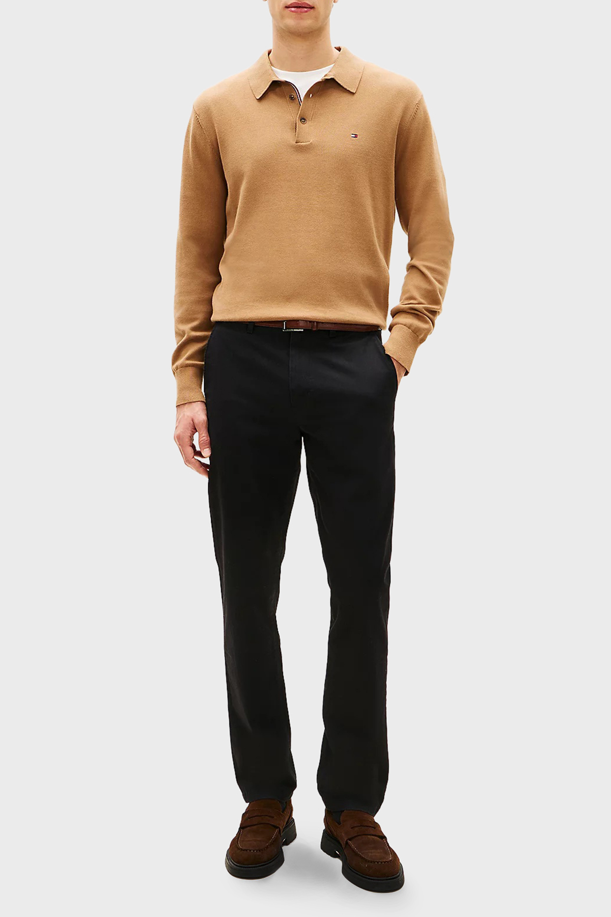 تامی هیلفیگر شلوار مردانه راسته نخی، کمر معمولی، مدل MW0MW40262 BDS