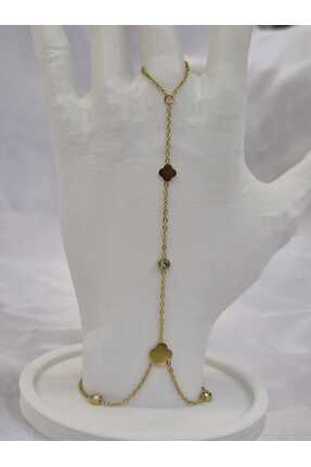 MY ESTA JEWELRY YONCA ÇİÇEK ZİRKON TAŞ DETAYLI GOLD ŞAHMERAN