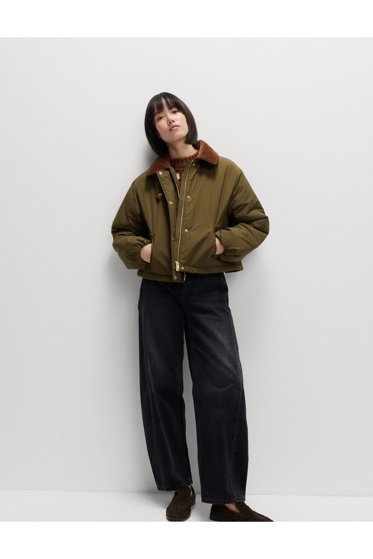 Marks & Spencer  Pamuk Karışımlı Thermowarmth Dolgulu Puffer Mont - Görsel 6