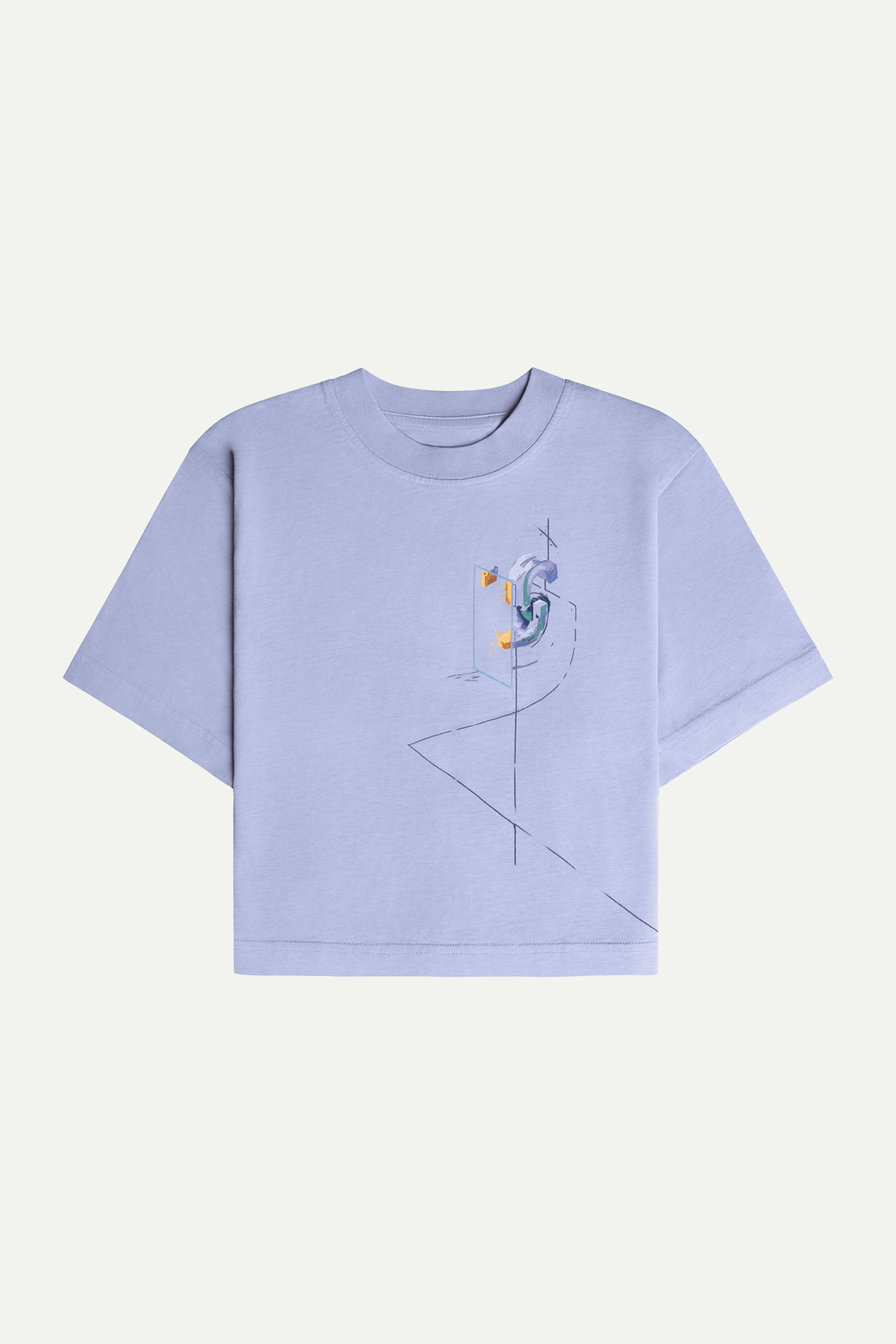 Women's Flat Cut Crop T-Shirt- Ondera