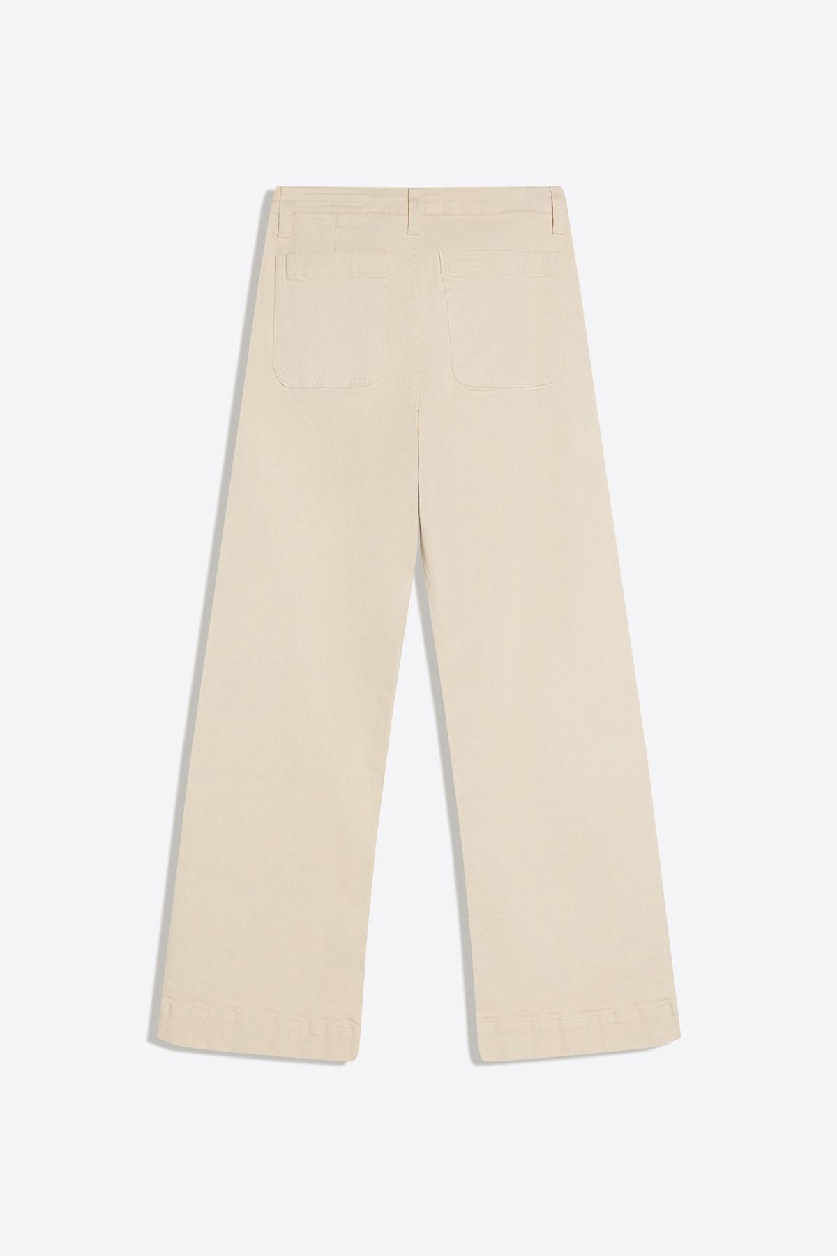 Bershka  Dikişsiz geniş paça jean - Görsel 6