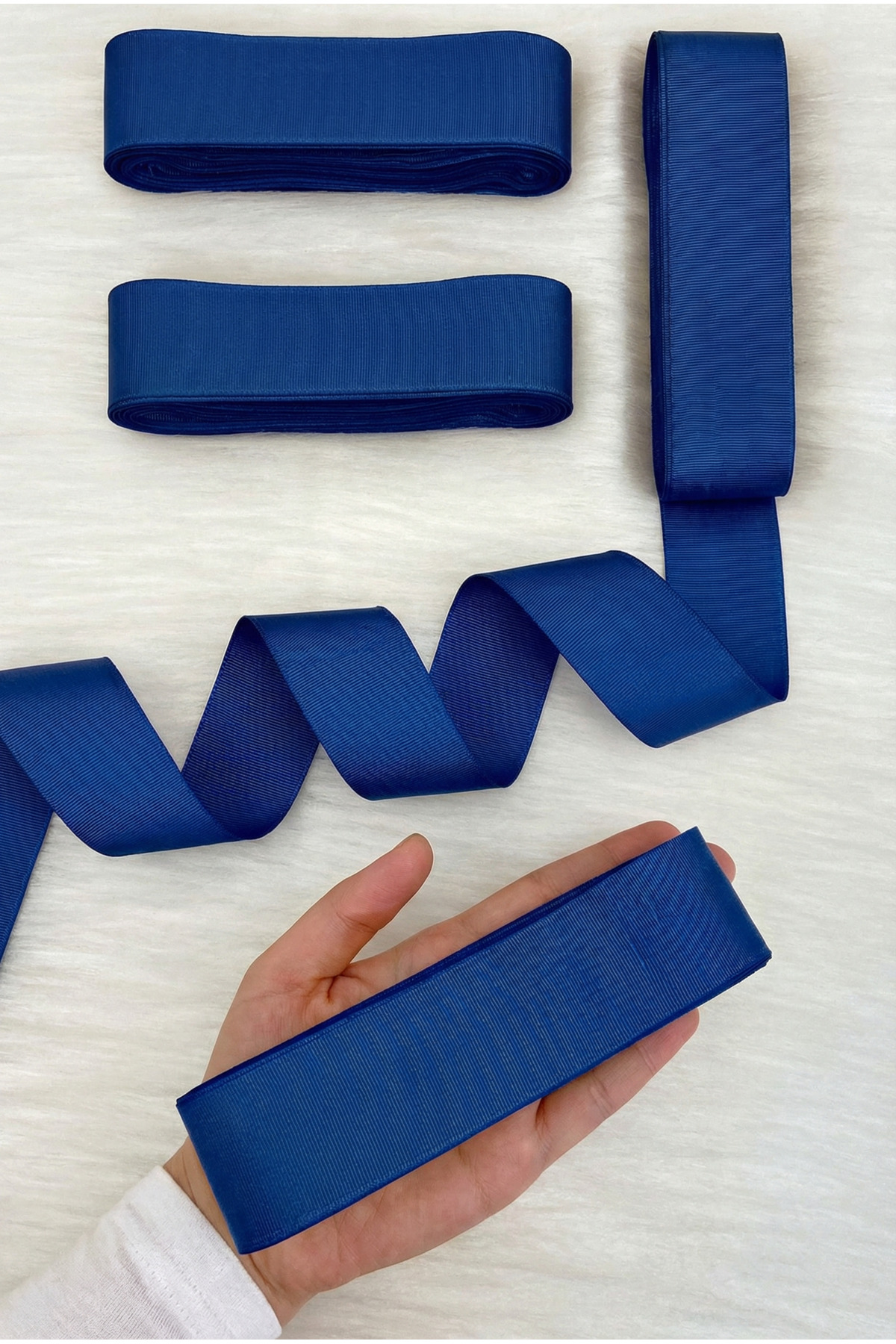 Saxe Blue Grosgrain Ribbon 4 Cm 10 Mt, Bundle Dowry Wedding Engagement Birthday Gift Packaging Decoration