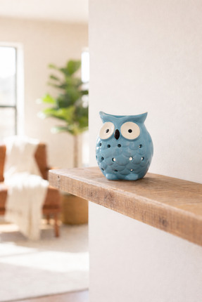 buhana Baykuş Model Buhurdanlık Mavi 1 Adet