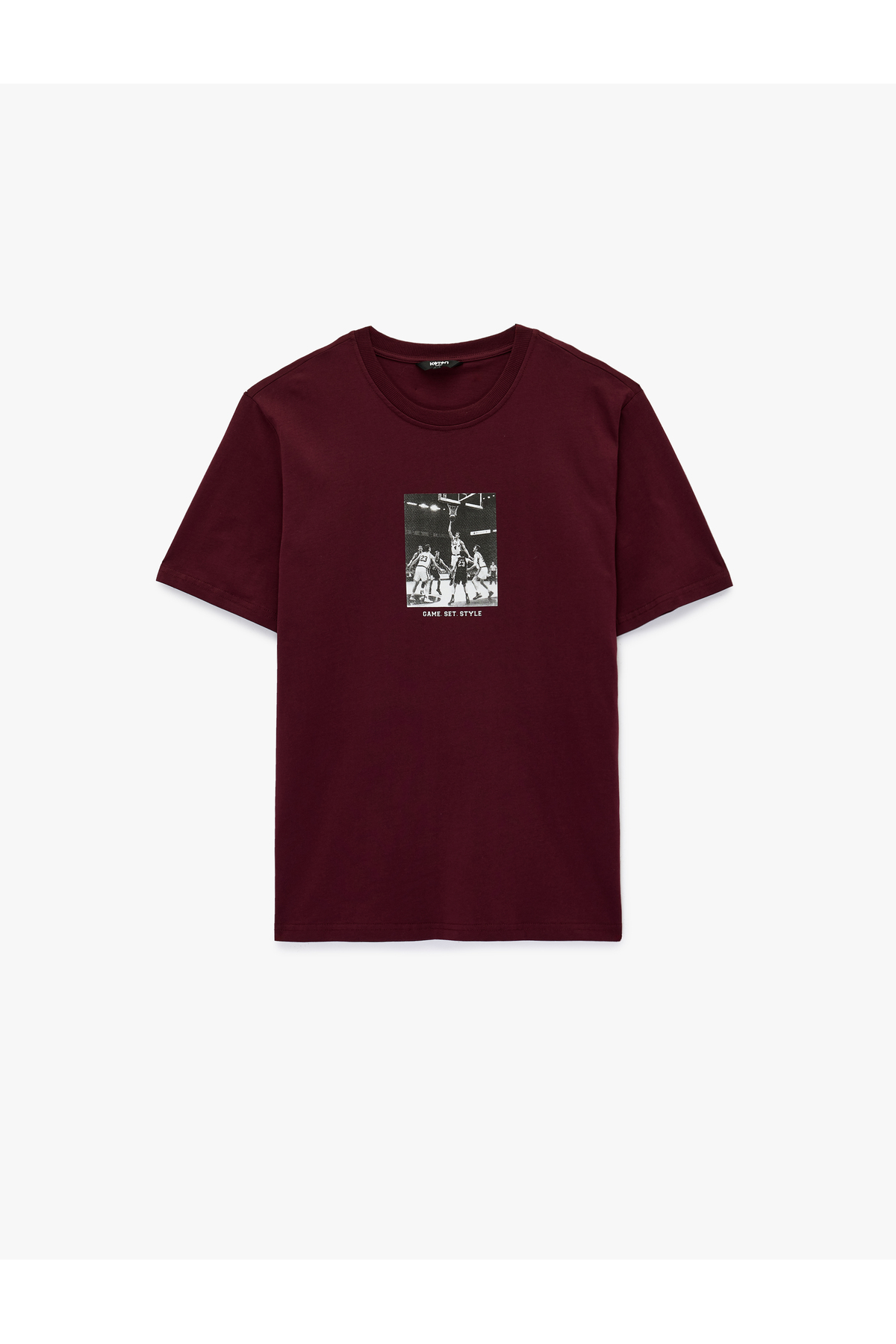 Koton Men'S Bordeux Printed T-Shirt