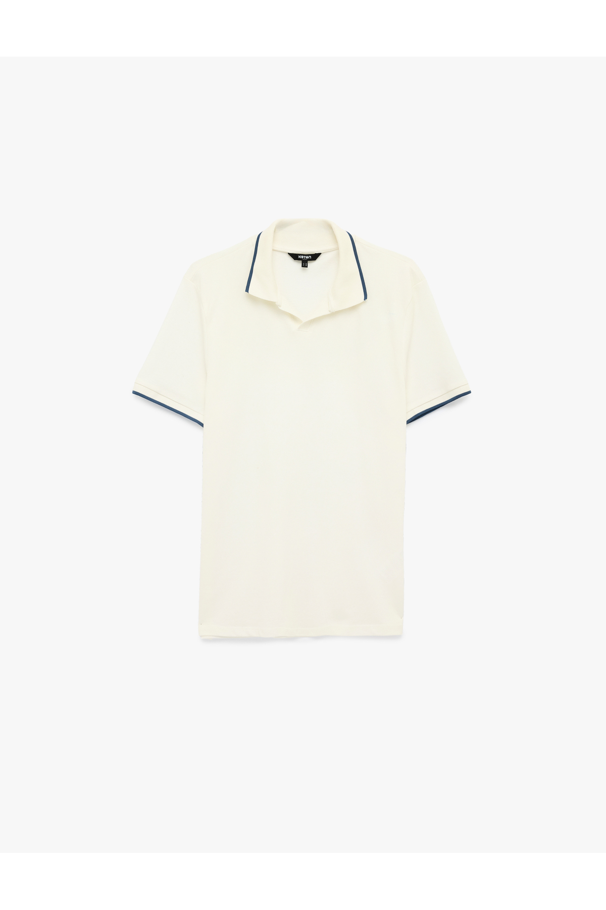 Koton Men'S Ecru Polo Neck T-Shirt