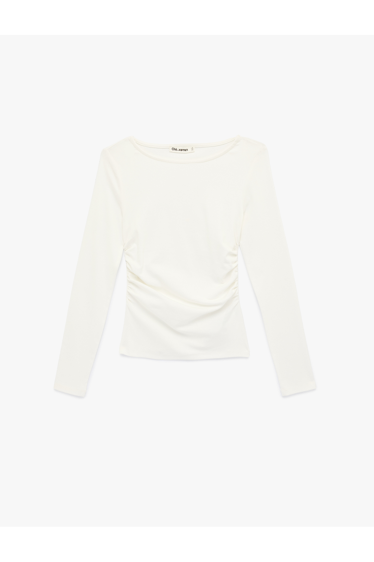 Koton Women'S Ecru Crew Neck T-Shirt